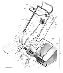Hayter Hunter 46 Push - 320 (320T010212 - 320T099999) - Upper Mainframe Diagram
