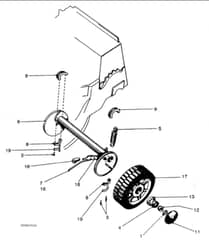 Hayter Hunter 54 Push - 330 (330001364 - 330099999) - Rear Axle Assembly