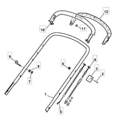 HW460 PD - 2010 - 299486823/M10 - Mountfield Rotary Mower Upper Handle Diagram