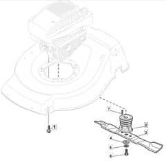 HW462 PD 4S - 2010 - 299487838/M10 - Mountfield Rotary Mower Blade Diagram