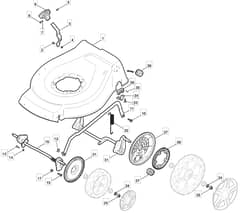 HW510 PD - 2010-2011 - 299536823/M10 - Mountfield Rotary Mower Height Adjusting Diagram