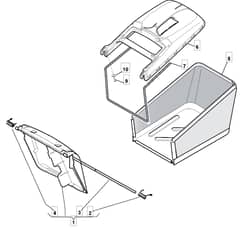 HW510 PD - 2010 - 299536823/MFR - Mountfield Rotary Mower Grass Bag Diagram