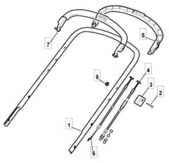 HW511 PD - 2008 - 294537043/UM8 - Mountfield Rotary Mower Upper Handle Diagram