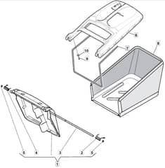 HW511 PD - 2011 - 299536043/M11 - Mountfield Rotary Mower Grass Bag Diagram