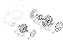 HW511 PD 4 in 1 - 2013-2014 - 295536043/M12 - Mountfield Rotary Mower Wheels Diagram
