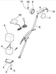 HW511 PD ES - 2010 - 299532543/M10 - Mountfield Rotary Mower Electric Start Diagram