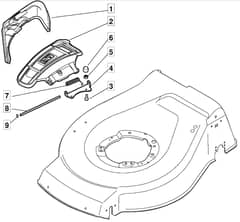HW512 PD 4S - 2010-2011 - 299537833/M10 - Mountfield Rotary Mower Ejection Guard Diagram