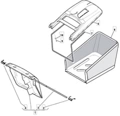 HW512 PD 4S - 2010-2011 - 299537833/M10 - Mountfield Rotary Mower Grass Bag Diagram