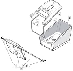 HW512 PD BBC - 2010 - 299538838/M10 - Mountfield Rotary Mower Grass Bag Diagram
