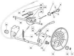 HW514 PD - 2009 - 294537043/UM9 - Mountfield Rotary Mower Transmission Diagram