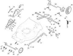 HW531 PD - 2022 - 294556043/M22 - Mountfield Rotary Mower Height Adjusting Diagram