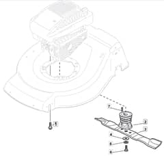 HW S510 PD - 2011 - 299536023/M10 - Mountfield Rotary Mower Blade Diagram