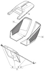 HW S510 PD - 2011 - 299536023/M10 - Mountfield Rotary Mower Grass Bag Diagram