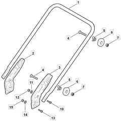 HW S510 PD - 2011 - 299536023/M10 - Mountfield Rotary Mower Lower Handle Diagram
