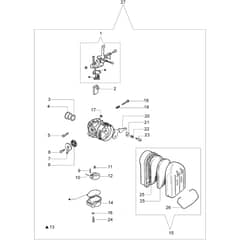 IC 2080 -  - Efco Sprayer Carburettor SHA14-12L Diagram