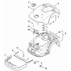 Stihl iMOW 3.0 - Machine Cover - Parts Diagram