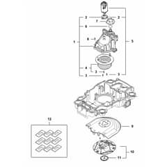 Stihl iMOW 3.0 - Mowing Deck, Height Adjustment - Parts Diagram
