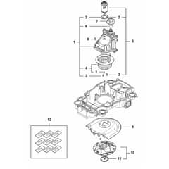 Stihl iMOW 4.0 - Mowing Deck, Height Adjustment - Parts Diagram