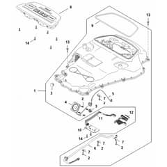 Stihl iMOW 5.0 - Housing Upper Part - Parts Diagram
