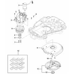 Stihl iMOW 7.0 PRO - Mowing Deck, Height Adjustment - Parts Diagram