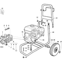 IPX 2000 S -  - Efco Pressure Washer Deck  Diagram