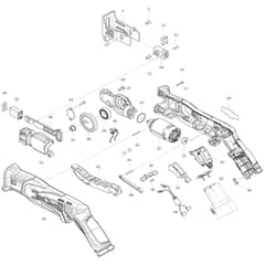 Makita JR102D - Cordless Recipro Saw - Power Tool Diagram