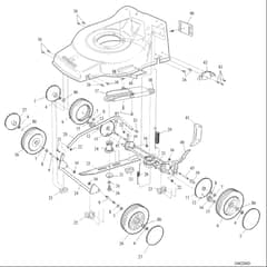Hayter Jubilee AD - 424V (424V001001 - 424V099999) - Lower Mainframe Diagram