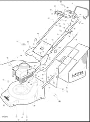 Hayter Jubilee Push - 422A (422A001001 - 422A099999) - Upper Mainframe Diagram