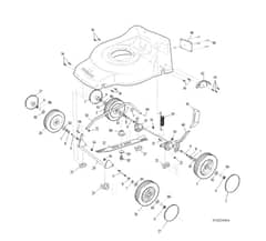Hayter Jubilee Push - 422A (422A001001 - 422A099999) - Lower Mainframe Diagram