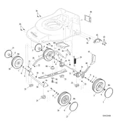 Hayter Jubilee Push - 423V (423V001001 - 423V099999) - Lower Mainframe Diagram