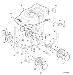 Hayter Jubilee Push - 422N (422N001001 - 422N099999) - Lower Mainframe Diagram