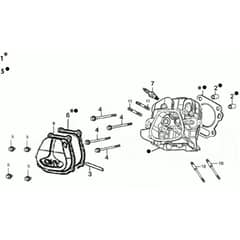 K1100 H (EURO5) - Bertolini Engine Top cover Diagram
