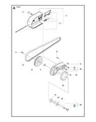 Husqvarna K1250 - Belt Guard & Pulley
