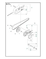 Husqvarna K1260RAIL - Belt Guard & Pulley