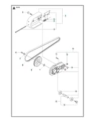 Husqvarna K1270RAIL - Belt Guard & Pulley