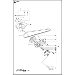Husqvarna K2500 - 968365401 - Belt Guard And Pulley