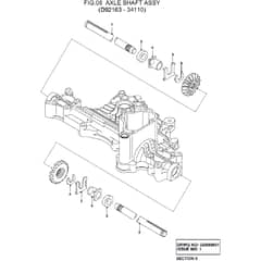 Countax K55 - - 08 Axle Shaft Assy