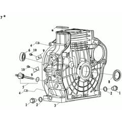 K7000 HD - Bertolini Engine Baseframe Diagram