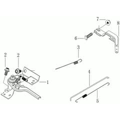 K800 HC (EURO 5) -  - Efco Rotary Cultivator Control lever Diagram