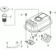 K800 HC (EURO 5) -  - Efco Rotary Cultivator Tank Diagram