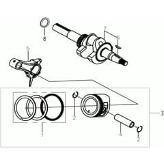 K900 H - Bertolini Engine Shaft + piston Diagram