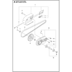 Husqvarna K 1270 - 967978701 - Belt Guard And Pulley 02