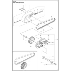 Husqvarna K 7000 - 970744501 - Belt Guard And Pulley