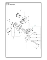 Husqvarna K770 - Belt Guard & Pulley