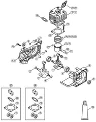 Genuine Stihl KA120 / A - Crankcase, Cylinder