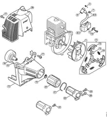 Genuine Stihl KA85 R / C - Ignition system, Clutch