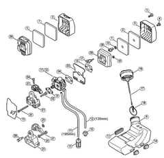 Genuine Stihl KA85 R / D - Air filter, Fuel tank