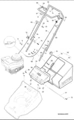 Hayter Kestrel Push - 308D (308D001001 - 308D099999) - Upper Mainframe Diagram