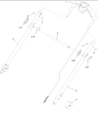 Hayter Kit Hawk 36cm Roller 60V Push - 543A (321000001 - 321999999) - Handlebar - Controls