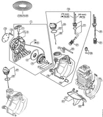 Genuine Stihl KM100 / C - Rewind starter, Fuel tank